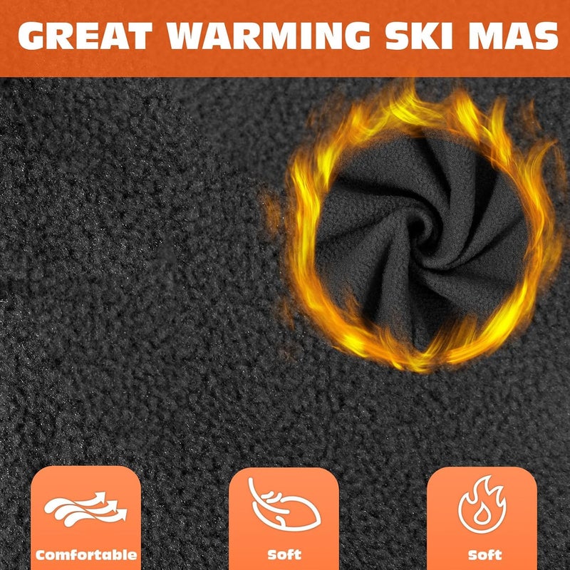 NON STOP Thickened Kids Ski Mask Winter Hat, Heavy Weight Kids Balaclava Face Mask Windproof Fleece Caps for Child, Teenagers - Image 4